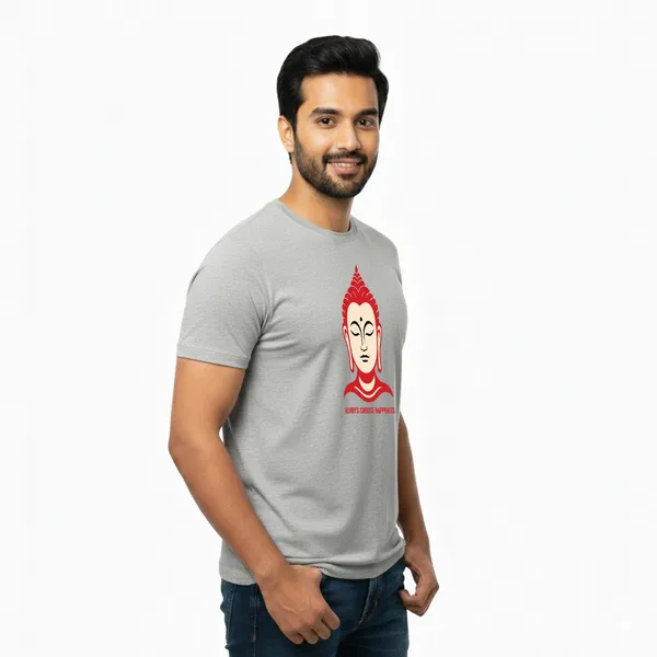 Mens_Graphic_Print_Round_Neck_T-Shirt_-_Buddha_(170_Gsm_Single_Jersey)