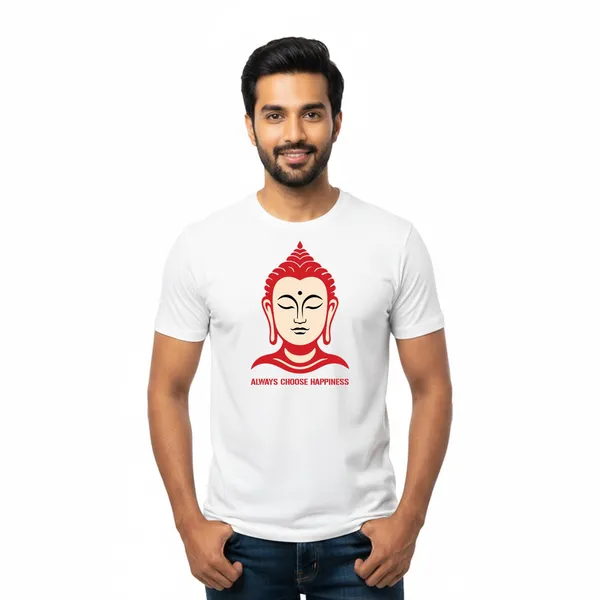 Mens_Graphic_Print_Round_Neck_T-Shirt_-_Buddha_(170_Gsm_Single_Jersey)