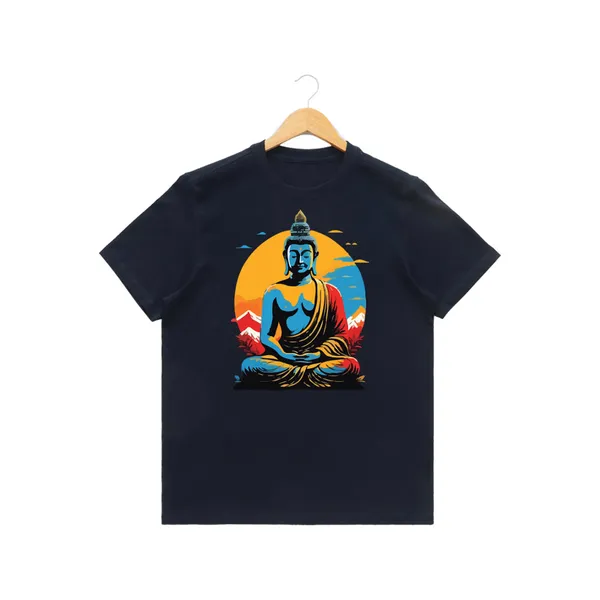 Mens_Graphic_Print_Round_Neck_T-Shirt_-_Buddha_(170_Gsm_Single_Jersey)