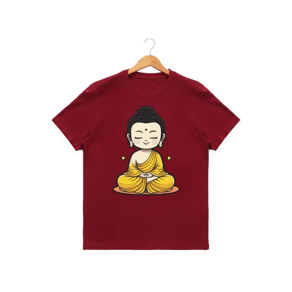 Mens_Graphic_Print_Round_Neck_T-Shirt_-_Buddha_(170_Gsm_Single_Jersey)