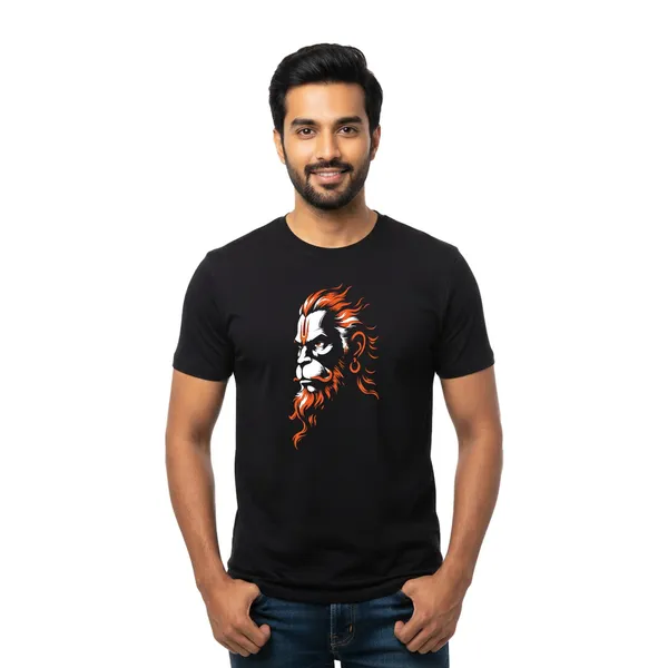 Mens_Graphic_Print_Round_Neck_T-Shirt_-_Hanuman_(170_Gsm_Single_Jersey)