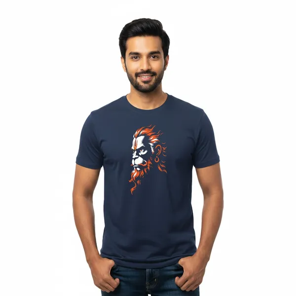 Mens_Graphic_Print_Round_Neck_T-Shirt_-_Hanuman_(170_Gsm_Single_Jersey)