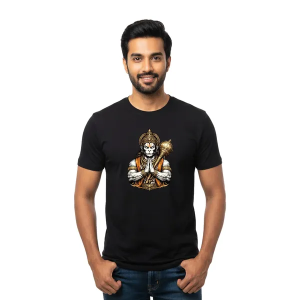 Mens_Graphic_Print_Round_Neck_T-Shirt_-_Hanuman_(170_Gsm_Single_Jersey)