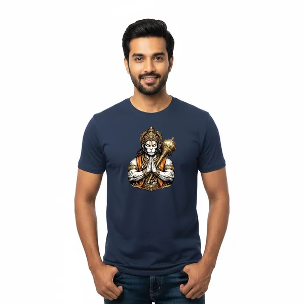 Mens_Graphic_Print_Round_Neck_T-Shirt_-_Hanuman_(170_Gsm_Single_Jersey)