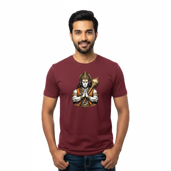 Mens_Graphic_Print_Round_Neck_T-Shirt_-_Hanuman_(170_Gsm_Single_Jersey)