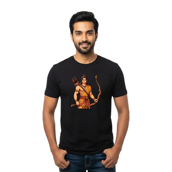 Mens_Graphic_Print_Round_Neck_T-Shirt_-_Jai_Shree_Ram_(170_Gsm_Single_Jersey)