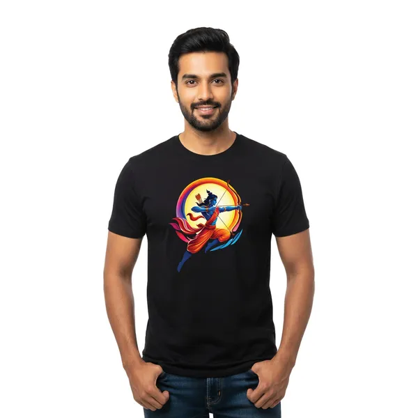 Mens_Graphic_Print_Round_Neck_T-Shirt_-_Jai_Shree_Ram_(170_Gsm_Single_Jersey)