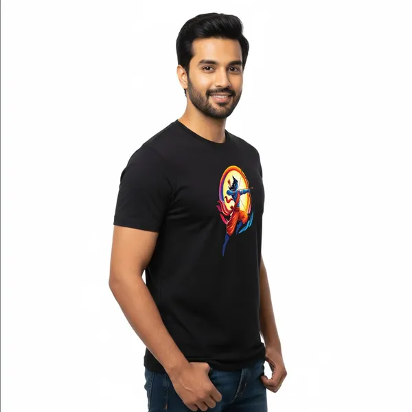 Mens_Graphic_Print_Round_Neck_T-Shirt_-_Jai_Shree_Ram_(170_Gsm_Single_Jersey)