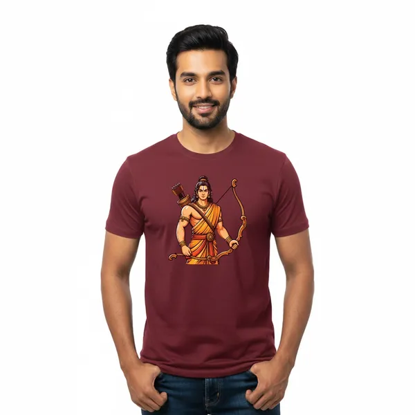 Mens_Graphic_Print_Round_Neck_T-Shirt_-_Jai_Shree_Ram_(170_Gsm_Single_Jersey)