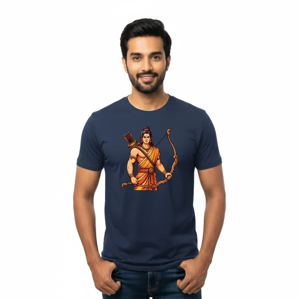 Mens_Graphic_Print_Round_Neck_T-Shirt_-_Jai_Shree_Ram_(170_Gsm_Single_Jersey)