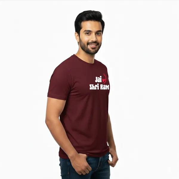 Mens_Graphic_Print_Round_Neck_T-Shirt_-_Jai_Shree_Ram_(170_Gsm_Single_Jersey)