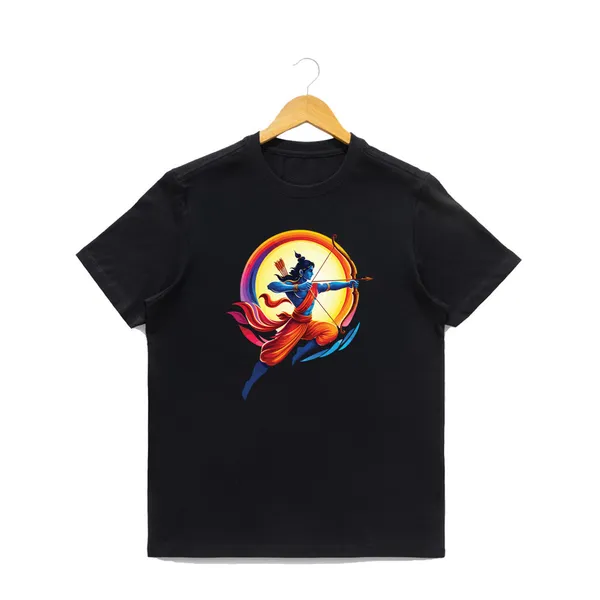Womens_Graphic_Print_Round_Neck_T-Shirt_-_Jai_Shree_Ram_(170_Gsm_Single_Jersey)