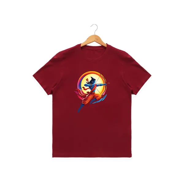 Womens_Graphic_Print_Round_Neck_T-Shirt_-_Jai_Shree_Ram_(170_Gsm_Single_Jersey)