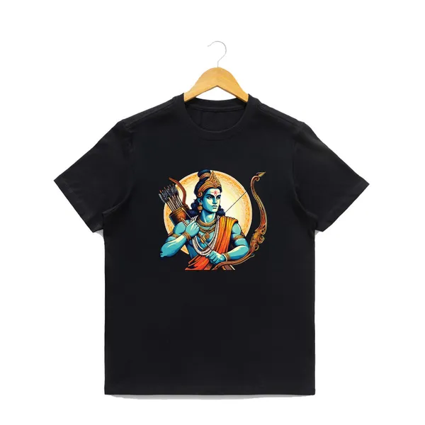 Mens_Graphic_Print_Round_Neck_T-Shirt_-_Jai_Shree_Ram_(170_Gsm_Single_Jersey)