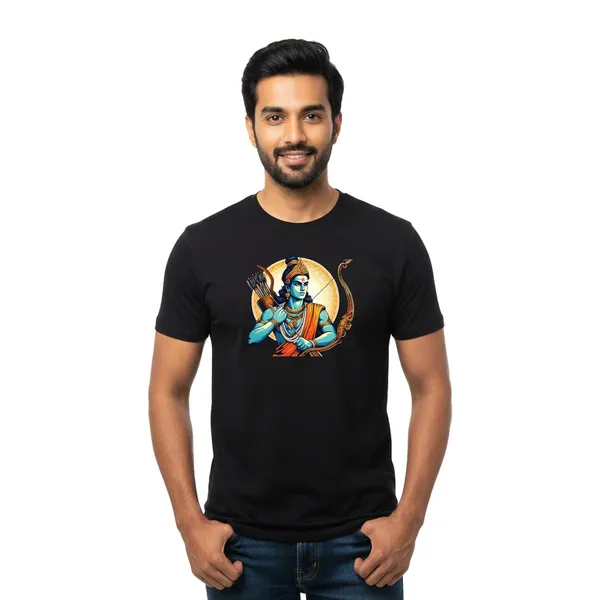 Mens_Graphic_Print_Round_Neck_T-Shirt_-_Jai_Shree_Ram_(170_Gsm_Single_Jersey)