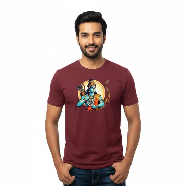 Mens_Graphic_Print_Round_Neck_T-Shirt_-_Jai_Shree_Ram_(170_Gsm_Single_Jersey)