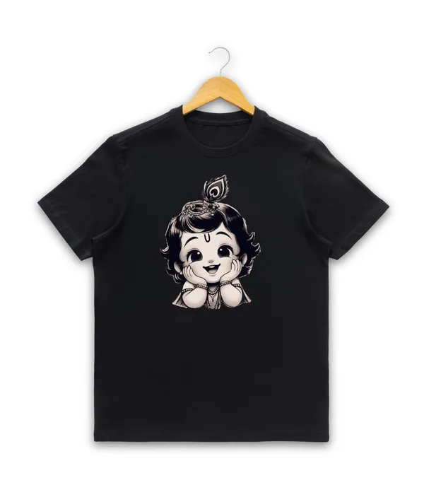 Mens_Graphic_Print_Round_Neck_T-Shirt_-_Krishna_(170_Gsm_Single_Jersey)