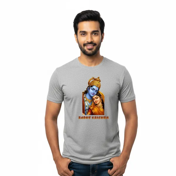 Mens_Graphic_Print_Round_Neck_T-Shirt_-_Krishna_(170_Gsm_Single_Jersey)