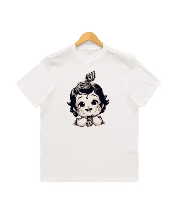 Mens_Graphic_Print_Round_Neck_T-Shirt_-_Krishna_(170_Gsm_Single_Jersey)