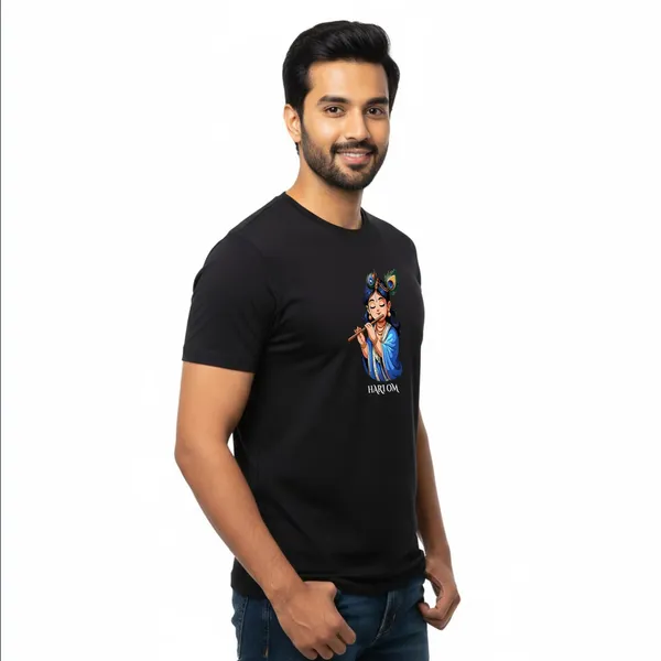 Mens_Graphic_Print_Round_Neck_T-Shirt_-_Krishna_(170_Gsm_Single_Jersey)