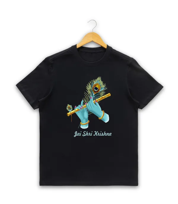 Mens_Graphic_Print_Round_Neck_T-Shirt_-_Krishna_(170_Gsm_Single_Jersey)