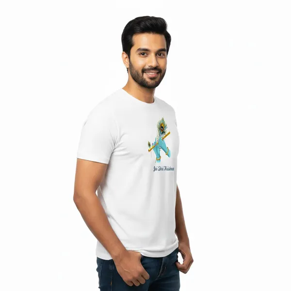 Mens_Graphic_Print_Round_Neck_T-Shirt_-_Krishna_(170_Gsm_Single_Jersey)