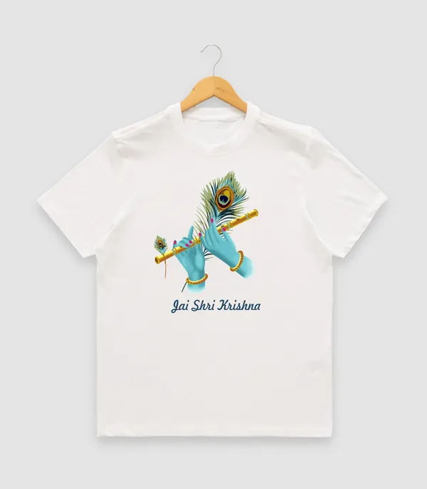 Mens_Graphic_Print_Round_Neck_T-Shirt_-_Krishna_(170_Gsm_Single_Jersey)