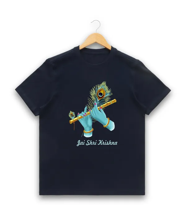 Mens_Graphic_Print_Round_Neck_T-Shirt_-_Krishna_(170_Gsm_Single_Jersey)