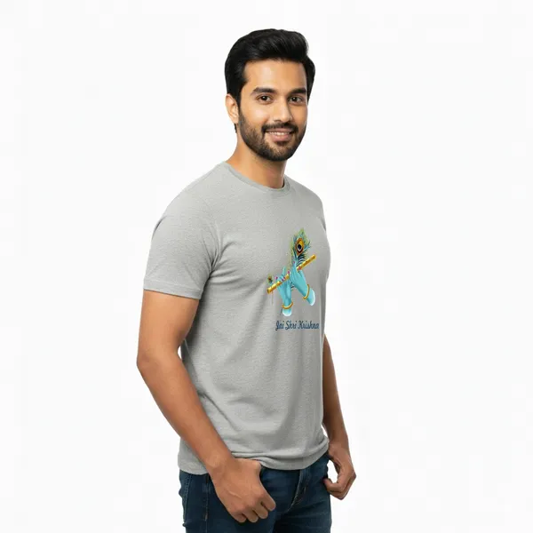 Mens_Graphic_Print_Round_Neck_T-Shirt_-_Krishna_(170_Gsm_Single_Jersey)