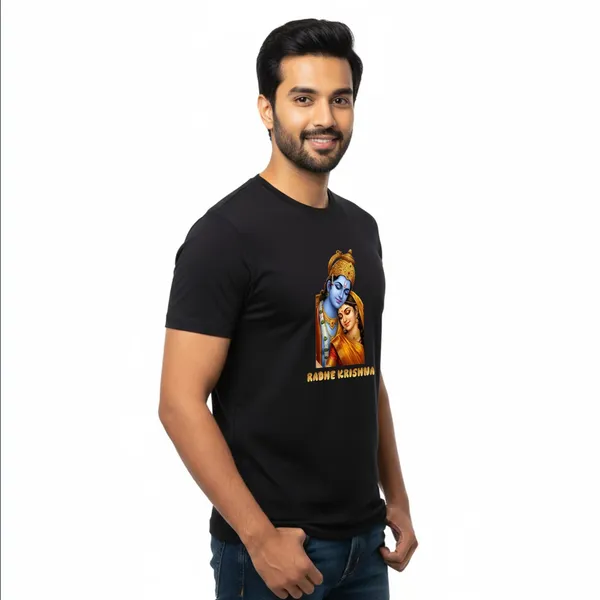 Mens_Graphic_Print_Round_Neck_T-Shirt_-_Krishna_(170_Gsm_Single_Jersey)