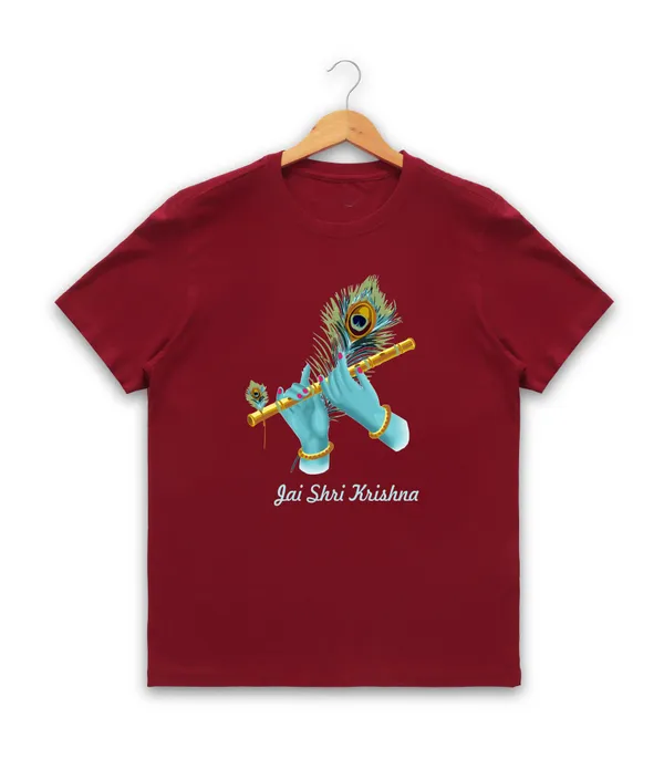 Mens_Graphic_Print_Round_Neck_T-Shirt_-_Krishna_(170_Gsm_Single_Jersey)