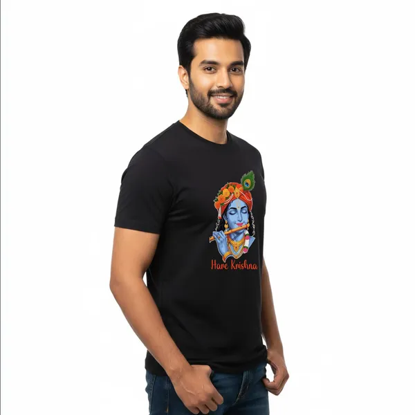 Mens_Graphic_Print_Round_Neck_T-Shirt_-_Krishna_(170_Gsm_Single_Jersey)