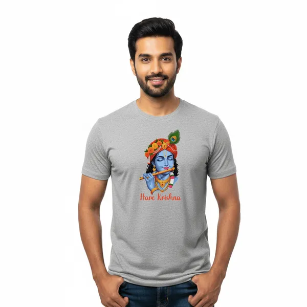 Mens_Graphic_Print_Round_Neck_T-Shirt_-_Krishna_(170_Gsm_Single_Jersey)