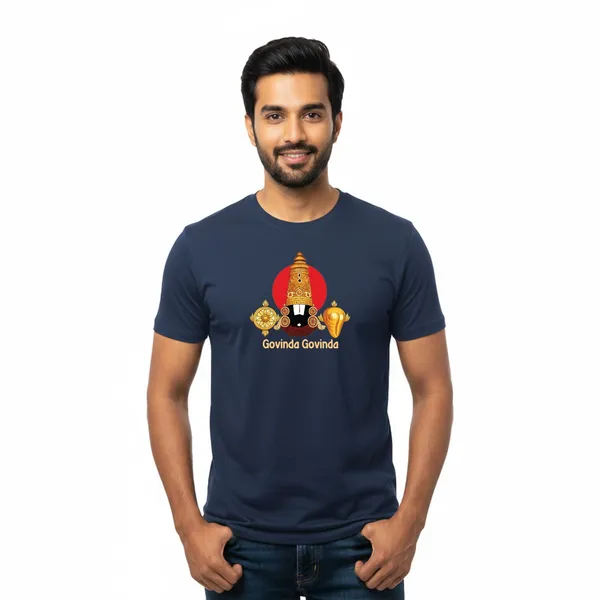 Mens_Graphic_Print_Round_Neck_T-Shirt_-_Tirupathi_Balaji_(170_Gsm_Single_Jersey)