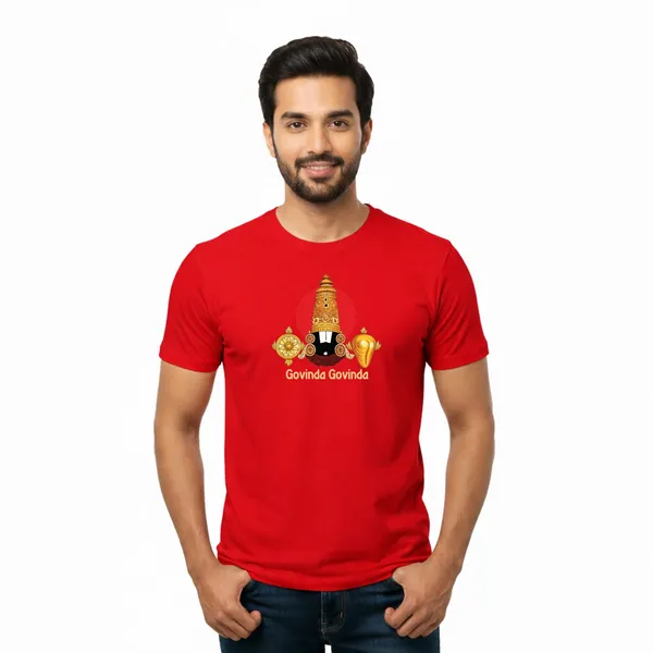 Mens_Graphic_Print_Round_Neck_T-Shirt_-_Tirupathi_Balaji_(170_Gsm_Single_Jersey)