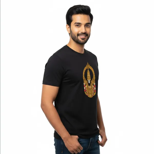 Mens_Graphic_Print_Round_Neck_T-Shirt_-_Tirupathi_Balaji_(170_Gsm_Single_Jersey)