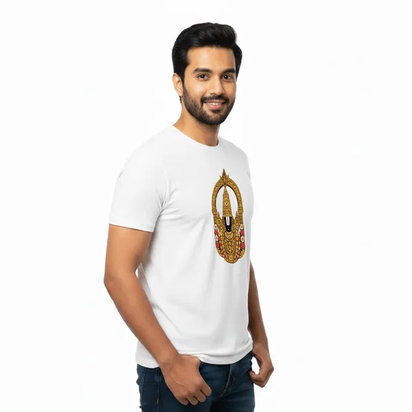 Mens_Graphic_Print_Round_Neck_T-Shirt_-_Tirupathi_Balaji_(170_Gsm_Single_Jersey)