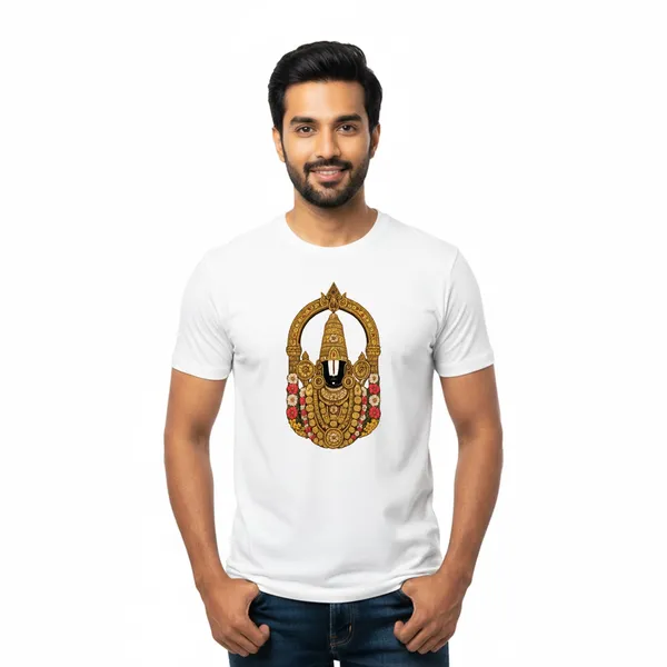 Mens_Graphic_Print_Round_Neck_T-Shirt_-_Tirupathi_Balaji_(170_Gsm_Single_Jersey)
