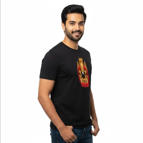Mens_Graphic_Print_Round_Neck_T-Shirt_-_Tirupathi_Balaji_(170_Gsm_Single_Jersey)