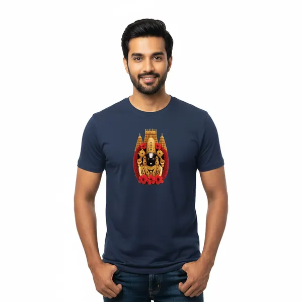 Mens_Graphic_Print_Round_Neck_T-Shirt_-_Tirupathi_Balaji_(170_Gsm_Single_Jersey)