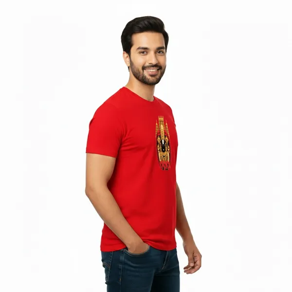 Mens_Graphic_Print_Round_Neck_T-Shirt_-_Tirupathi_Balaji_(170_Gsm_Single_Jersey)
