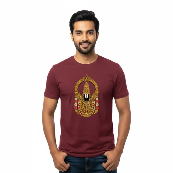 Mens_Graphic_Print_Round_Neck_T-Shirt_-_Tirupathi_Balaji_(170_Gsm_Single_Jersey)