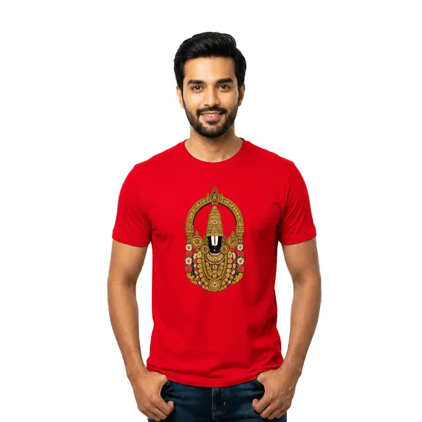 Mens_Graphic_Print_Round_Neck_T-Shirt_-_Tirupathi_Balaji_(170_Gsm_Single_Jersey)