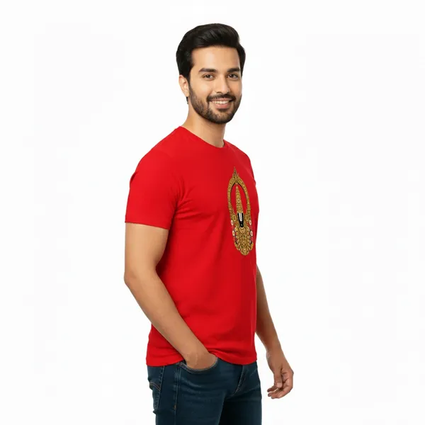 Mens_Graphic_Print_Round_Neck_T-Shirt_-_Tirupathi_Balaji_(170_Gsm_Single_Jersey)