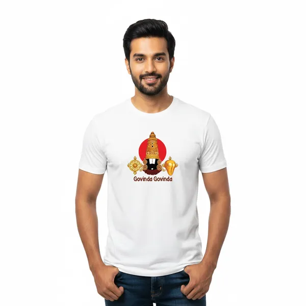 Mens_Graphic_Print_Round_Neck_T-Shirt_-_Tirupathi_Balaji_(170_Gsm_Single_Jersey)