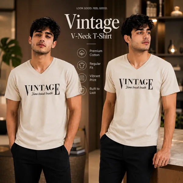 Mens_Graphic_Print_V_-_Neck_T-Shirt_-_190Gsm