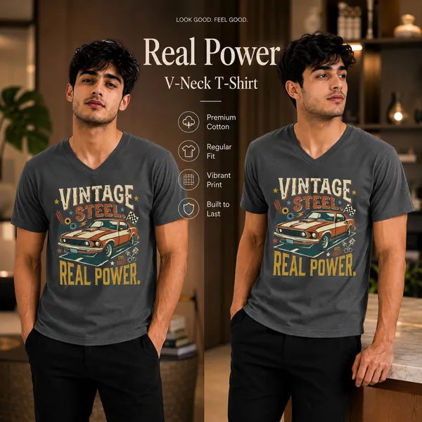 Mens_Graphic_Print_V_-_Neck_T-Shirt_-_190Gsm