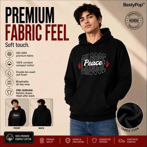 Mens_Graphic_Print_Hoodie_-_Choose_Peace_(320_Gsm)