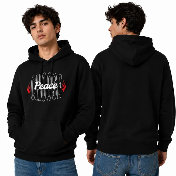 Mens_Graphic_Print_Hoodie_-_Choose_Peace_(320_Gsm)