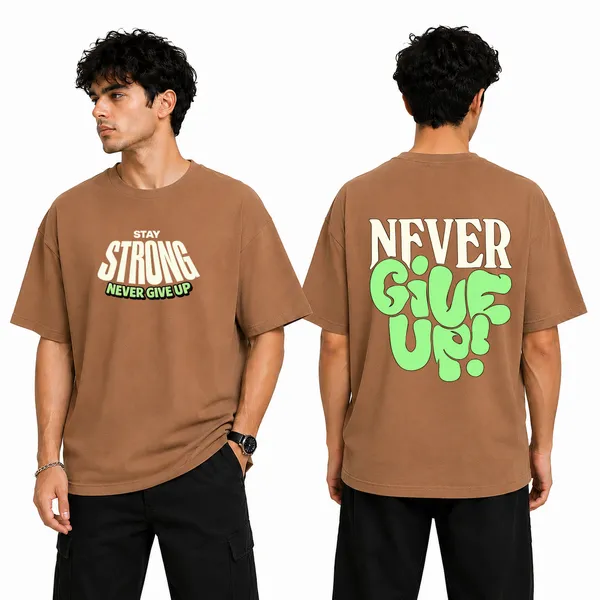 Mens_Oversized_T-Shirt_-_Never_Give_Up_(225_Gsm_Heavyweight_Fabric)